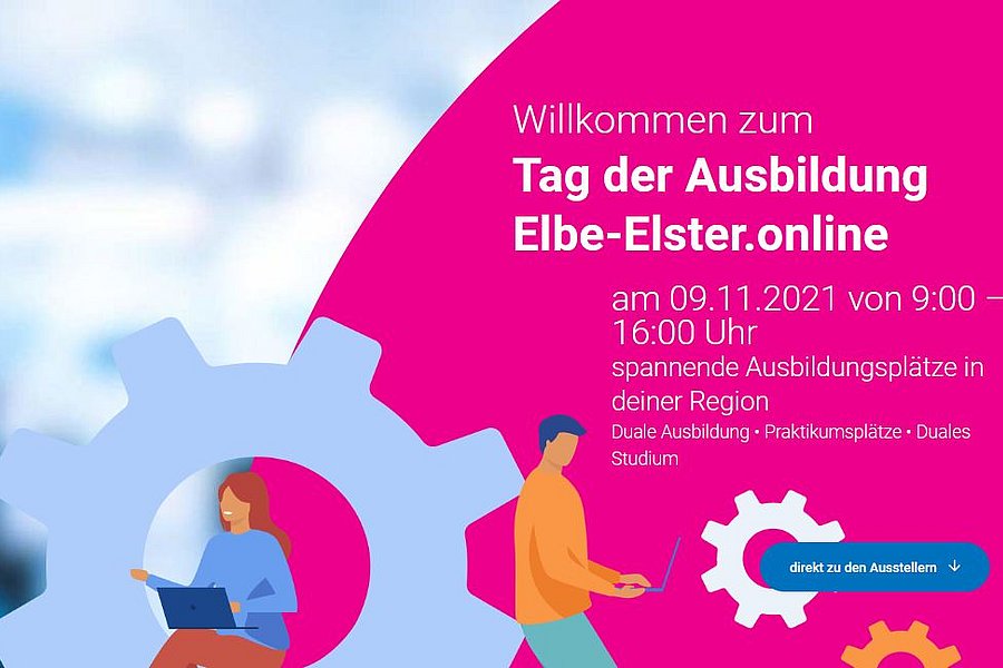 Plakat zum Tag der Ausbildung Elbe-Elster.online am 09.11.2021