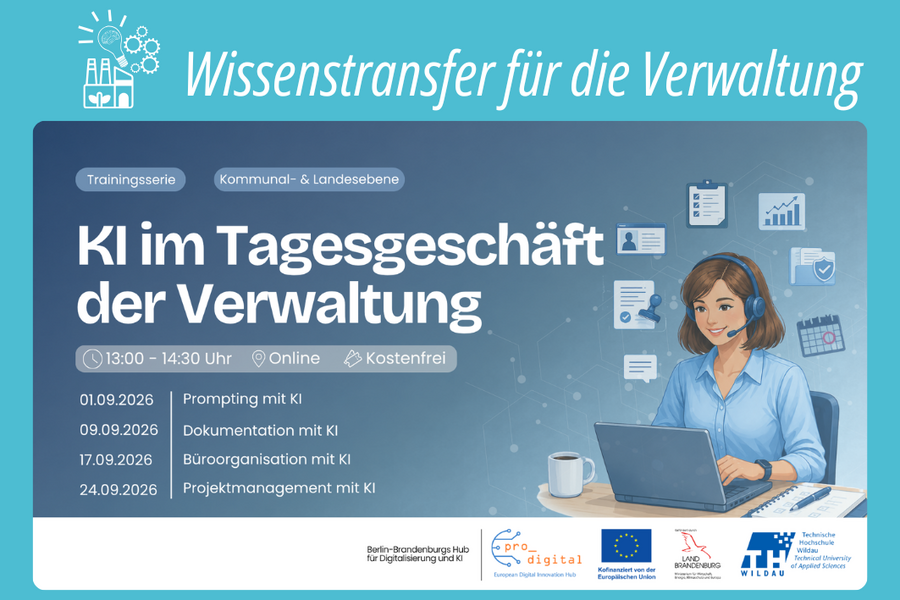 Übersicht der Termine zu KI im Tagesgeschäft der Verwaltung von EDIH pro_digital