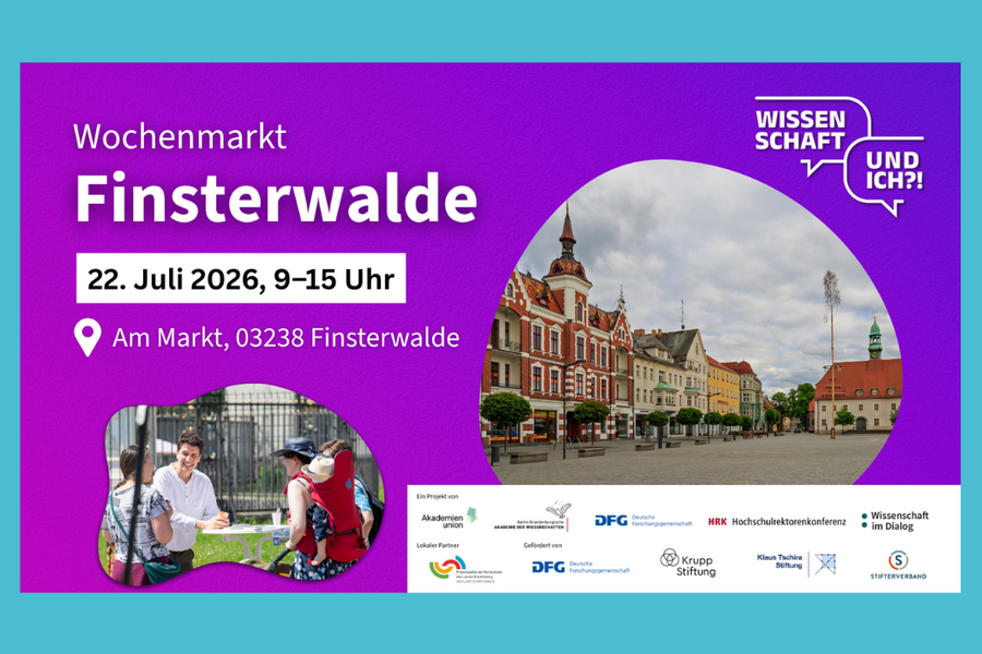 22.07. bei Kaffee und Kuchen am Markttag mit Forschenden ins Gespräch kommen.