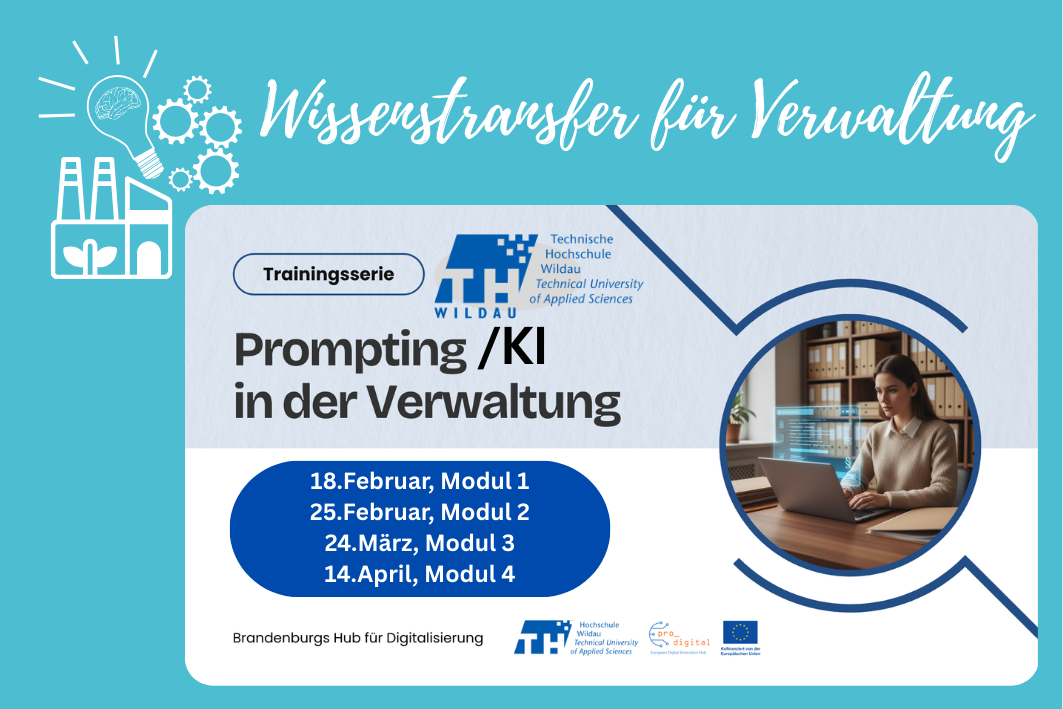 Trainingsreihe von EDIH pro_digital zu KI in der Verwaltung